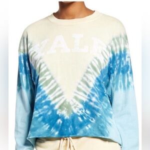 Daydreamer Yale Beach View Cropped Tie-Dye Tee NWT Size Small